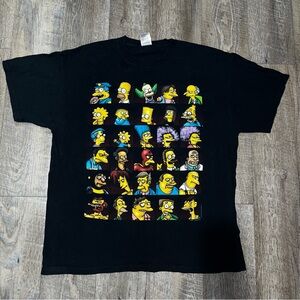 The Simpsons Characters‎ Vintage T Shirt Men's Size XL 2010 Black Graphic Tee
